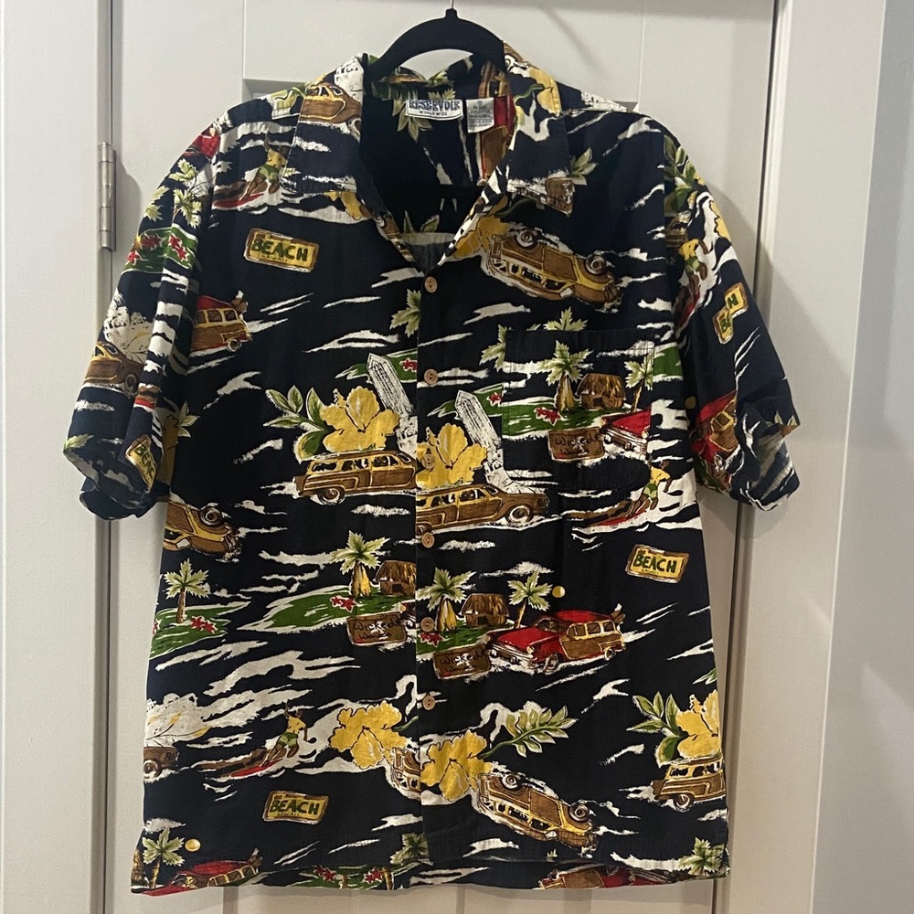 Tropical Beach Print Men's Shirt